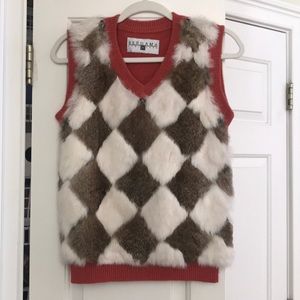 Rabbit fur vest